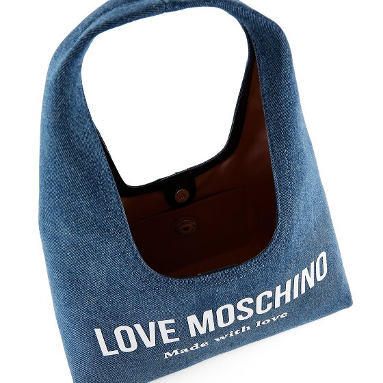 Love Moschino Denim Signature Love Schultertasche 34 cm