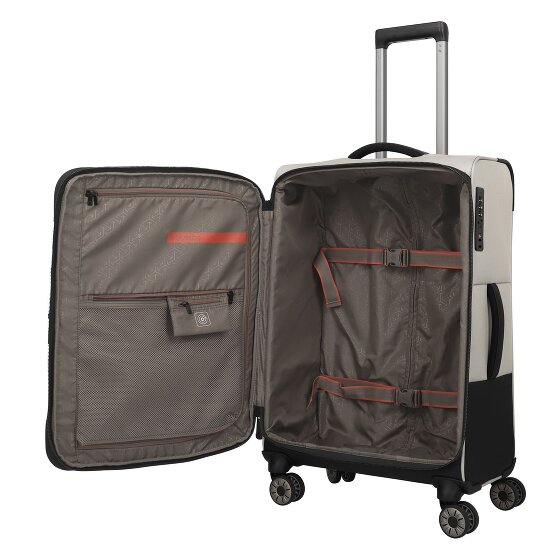 Travelite Crosslite 4 Rollen Trolley M 66 cm mit Dehnfalte