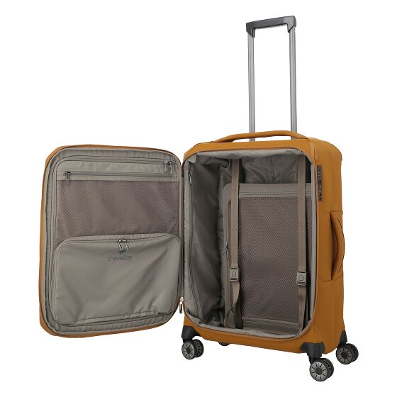 Travelite Priima 4 Rollen Kabinentrolley M 68 cm mit Dehnfalte