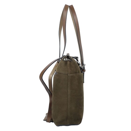 Castelijn & Beerens Nubuck Schultertasche Leder 40 cm Laptopfach