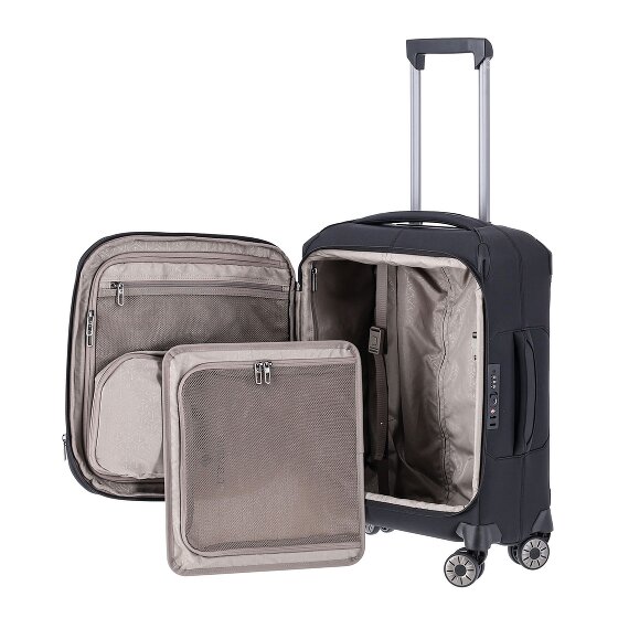 Travelite Priima 4 Rollen Kabinentrolley 55 cm mit Dehnfalte