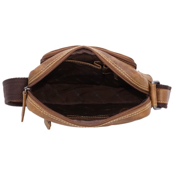 Greenburry Vintage Cafe-Racer Umhängetasche Leder 23 cm