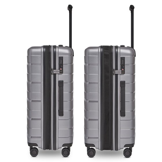 Bergpfeil Travel 4 Rollen Kofferset 3-teilig mit Dehnfalte