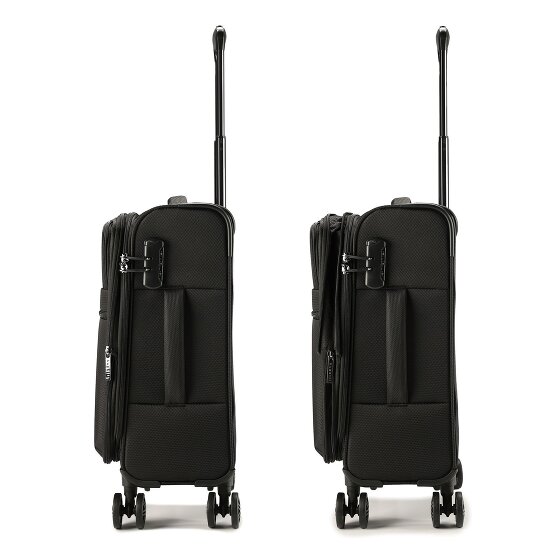 bugatti Valencia Soft 4 Rollen Kabinentrolley S 55 cm mit Dehnfalte
