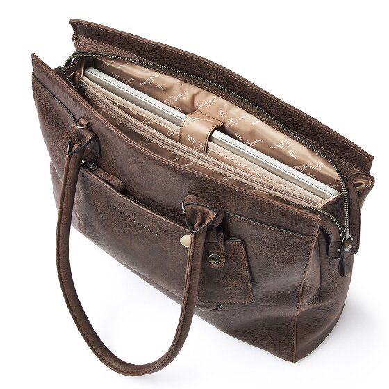 Castelijn & Beerens Carisma Schultertasche RFID Leder 38 cm Laptopfach