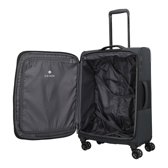 Travelite Corsiica 4 Rollen Trolley M 67 cm mit Dehnfalte