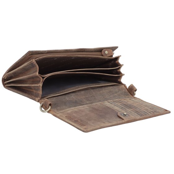Greenburry Vintage Clutch Geldbörse RFID Schutz Leder 20 cm