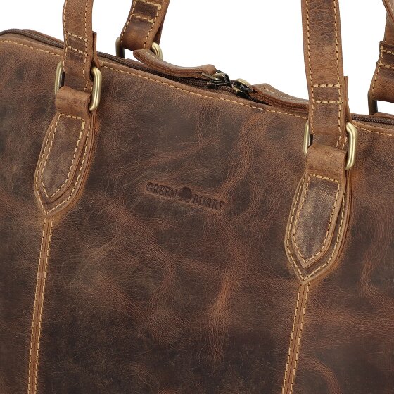 Greenburry Vintage Shopper Tasche Leder 37 cm Laptopfach