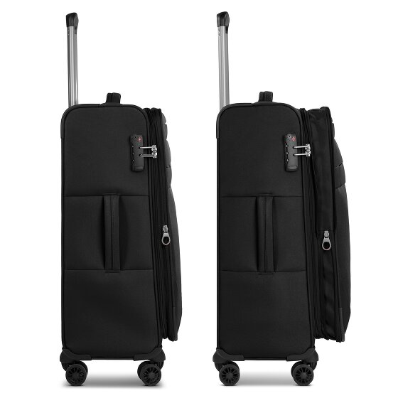 Worldpack Chicago 4 Rollen Kofferset 3-teilig mit Dehnfalte
