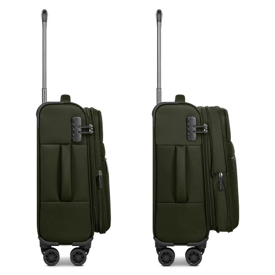 bugatti Valencia Soft 4 Rollen Kabinentrolley S 55 cm mit Dehnfalte