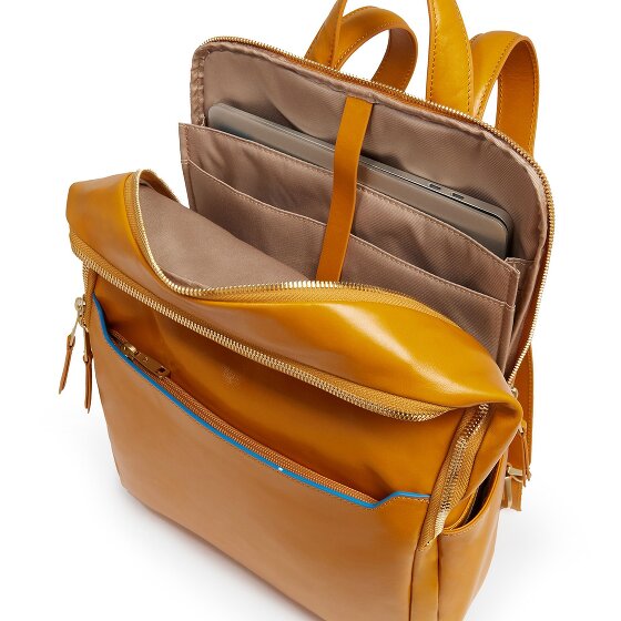 Piquadro Blue Square Daypack RFID Schutz Leder 37 cm Laptopfach