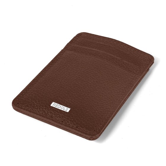 Redolz Leather Essentials Kreditkartenetui RFID Leder 7 cm mit Geldscheinklammer
