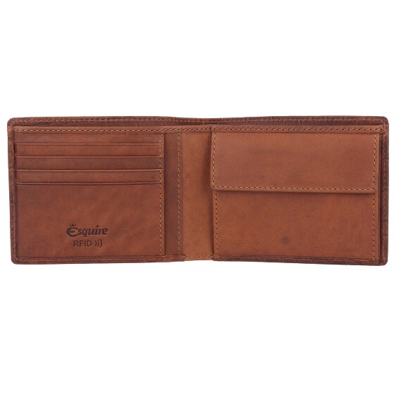 Esquire Croco Geldbörse RFID Schutz Leder 12 cm