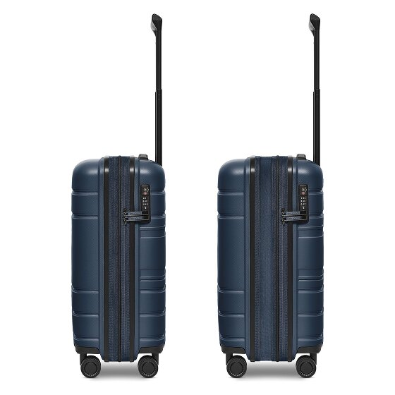Redolz Essentials 11 4 Rollen Kabinentrolley 55 cm mit Dehnfalte