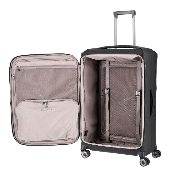 Travelite Priima 4 Rollen Trolley 79 cm mit Dehnfalte