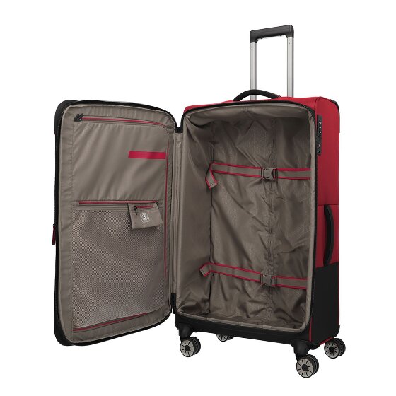 Travelite Crosslite 4 Rollen Trolley XL 81 cm mit Dehnfalte
