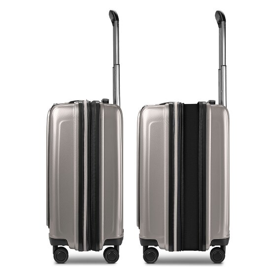 Redolz Essentials14 4-Rollen Kofferset Beautycase 4tlg mit Dehnfalte Laptopfach