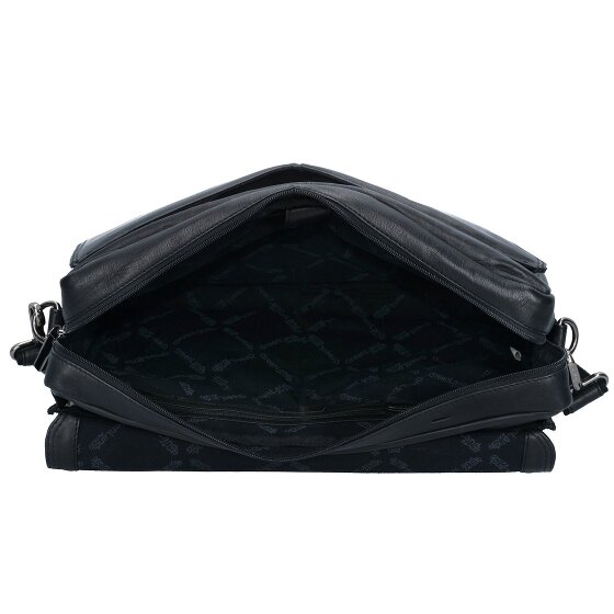 Greenland Nature Black Nappa Aktentasche Leder 40 cm Laptopfach