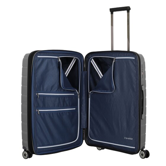 Travelite Air Base 4 Rollen Trolley 67 cm mit Dehnfalte