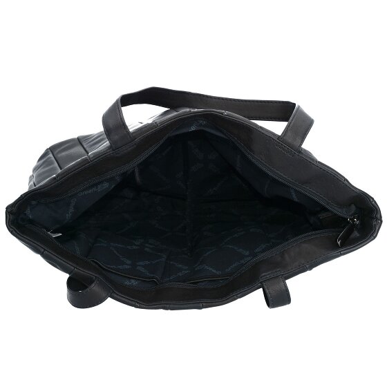 Greenland Nature Black Nappa Shopper Tasche Leder 37 cm