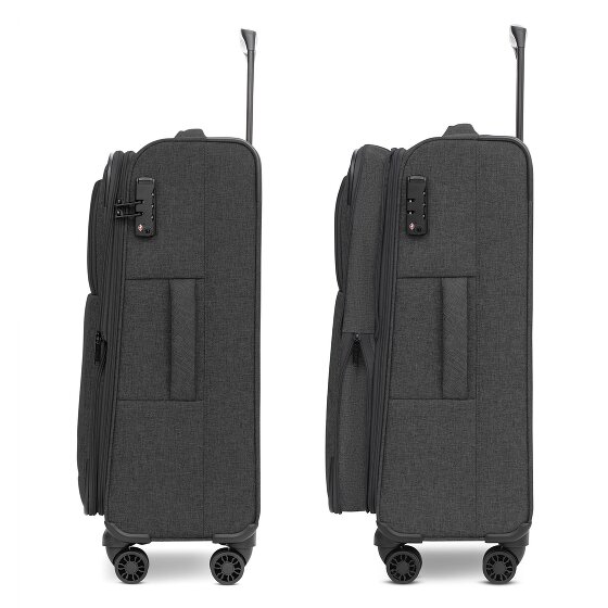 Redolz Essentials 12 MEDIUM 4-Rollen Trolley 67 cm mit Dehnfalte