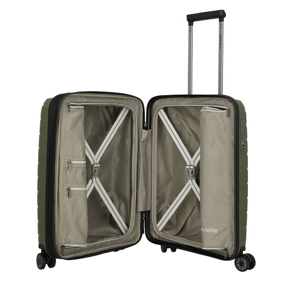 Travelite Air Base 4 Rollen Kabinentrolley 55 cm mit Dehnfalte