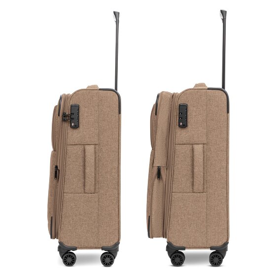 Redolz Essentials 12 THREE SET 4 Rollen Kofferset 3-teilig mit Dehnfalte