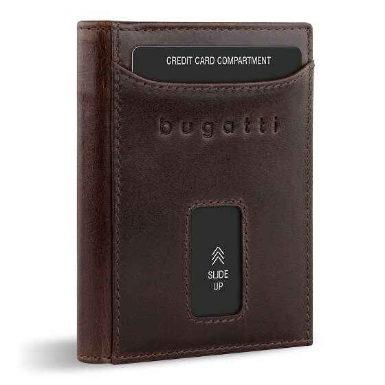 bugatti Secure Slim Geldbörse RFID Schutz Leder 8 cm