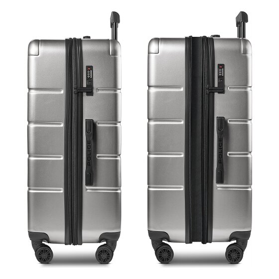 Police Dublin 4 Rollen Trolley L 75 cm mit Dehnfalte