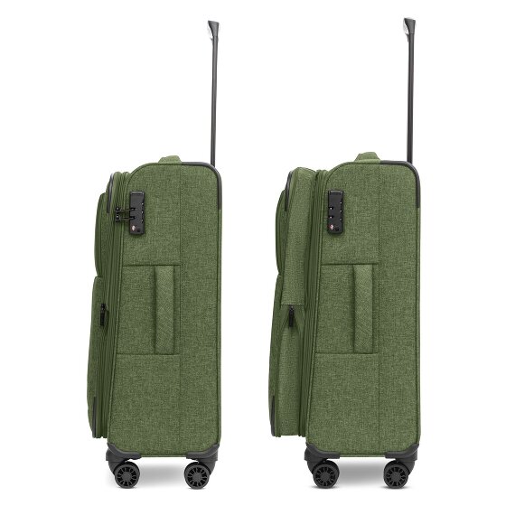 Redolz Essentials 12 THREE SET 4 Rollen Kofferset 3-teilig mit Dehnfalte