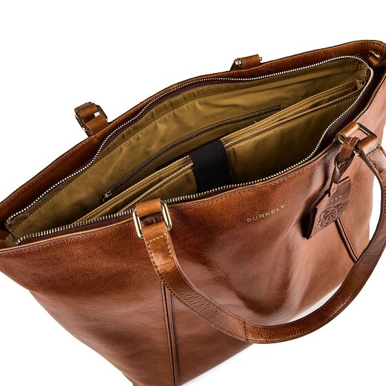 Burkely Fine Florence Shopper Tasche Leder 37 cm Laptopfach
