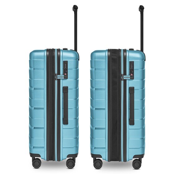 Bergpfeil Travel 4 Rollen Kofferset 3-teilig mit Dehnfalte