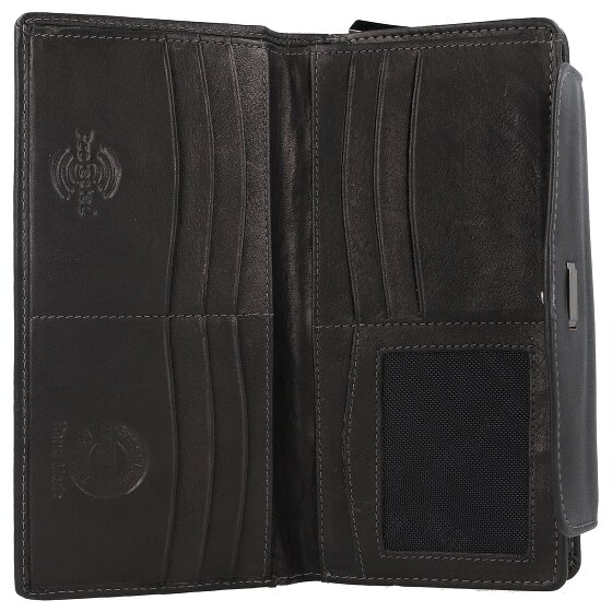 Greenland Nature Black Nappa Geldbörse RFID Leder 19 cm