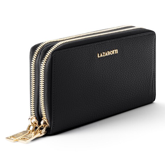 Lazarotti Bologna Leather XL Double Zip-Around Geldbörse RFID Leder 20 cm