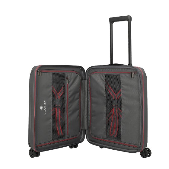 Travelite Dynamiic 4 Rollen Kabinentrolley 55 cm mit Dehnfalte