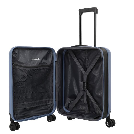 Travelite Basics 4 Rollen Kabinentrolley 55 cm mit Dehnfalte