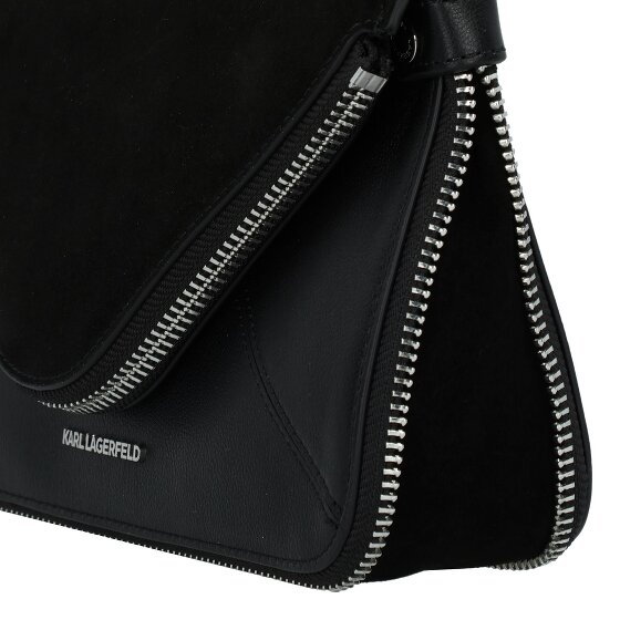 Karl Lagerfeld Hardware Mini Bag Schultertasche Leder 18 cm mit Dehnfalte