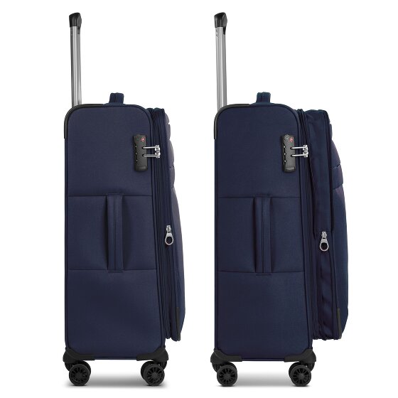 Worldpack Chicago 4 Rollen Kofferset 3-teilig mit Dehnfalte