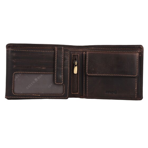 Greenburry Tornado Geldbörse RFID Schutz Leder 12 cm