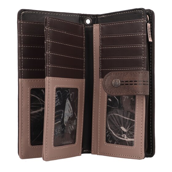 Anekke Shoen Brown Geldbörse RFID Schutz 19 cm