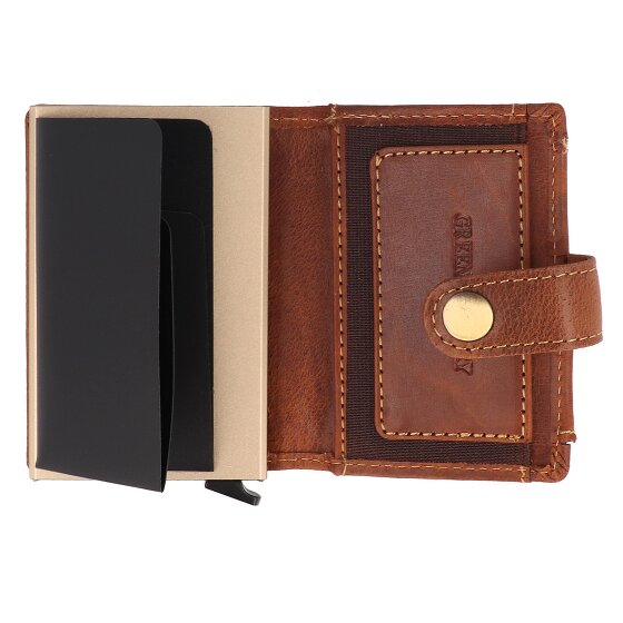 Greenburry Vintage Geldbörse RFID Schutz Leder 7.5 cm