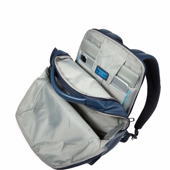 Piquadro Russel Daypack RFID Schutz Leder 41 cm Laptopfach