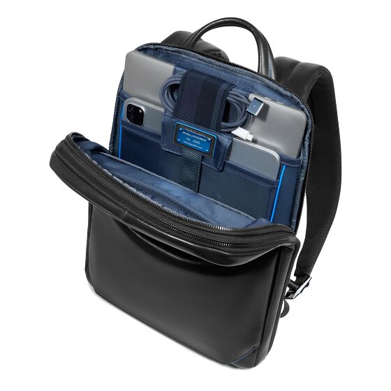 Piquadro Blue Square Daypack RFID Schutz Leder 37 cm Laptopfach