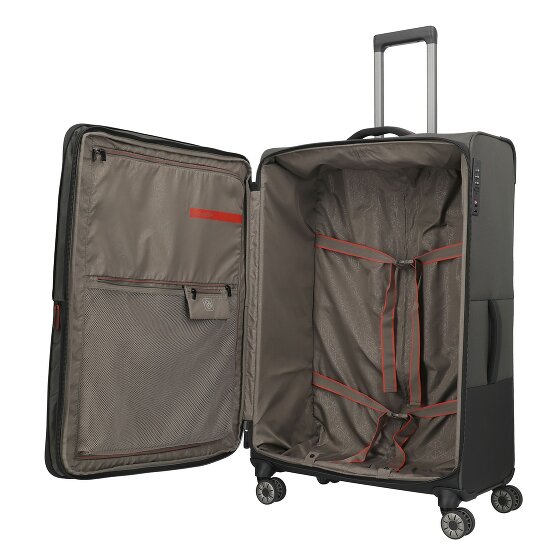Travelite Crosslite 4 Rollen Trolley XL 81 cm mit Dehnfalte