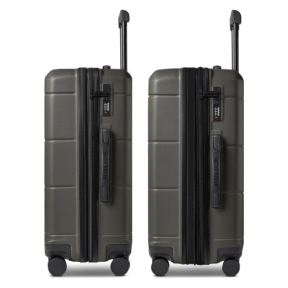 Police London 4 Rollen Trolley 64 cm mit Dehnfalte