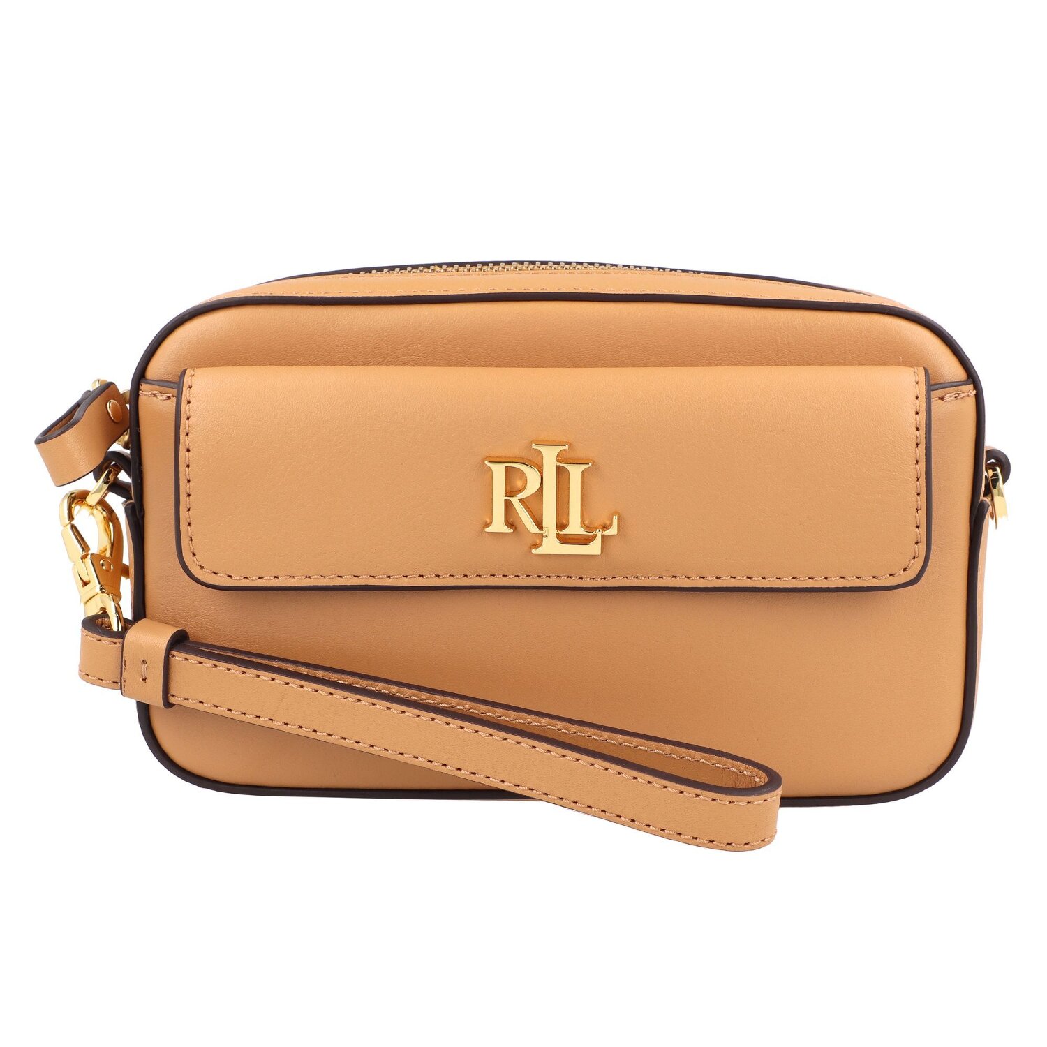 Lauren Ralph Lauren Marcy Mini Bag Umhängetasche Leder 17 cm buff 