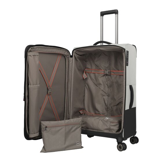 Travelite Crosslite 4 Rollen Trolley L 77 cm mit Dehnfalte