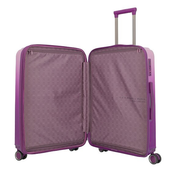 Travelite Lascana Edition 4 Rollen Trolley M 65 cm mit Dehnfalte