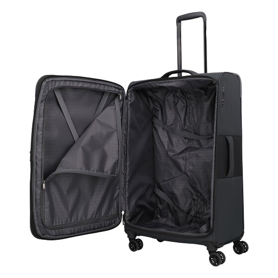 Travelite Corsiica 4 Rollen Trolley L 77 cm mit Dehnfalte