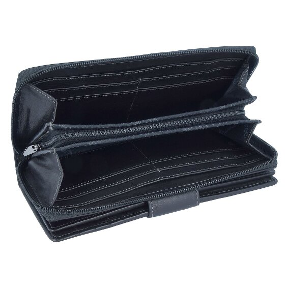 Greenland Nature Black Nappa Geldbörse RFID Leder 20 cm